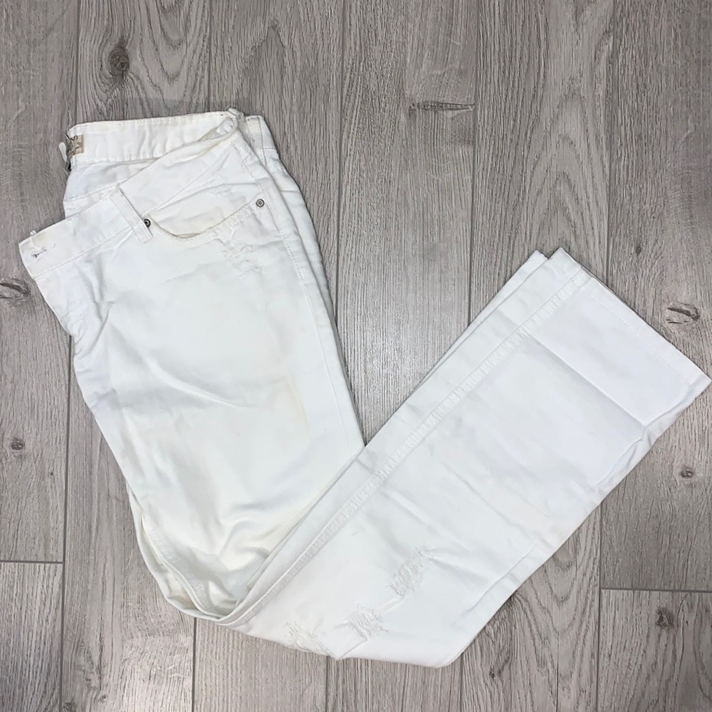 Garage White Ripped Jeans Size 5